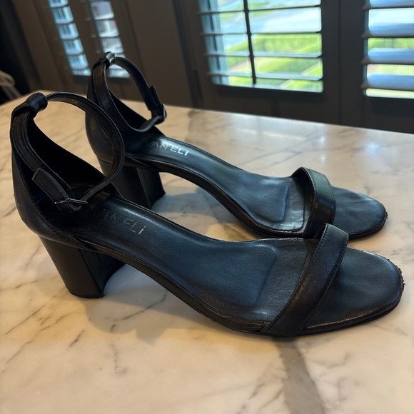 Van Eli Black Block Heel Strappy Sandals size 7.5N - Picture 1 of 4